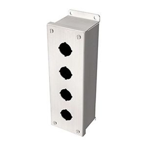 Pushbutton Enclosure, 4 Hole, 22Mm, 316L Ss