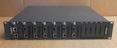 Perle Mcr1900 Media Converter 05059900 + 6X Cm-10Gt-Sfp + 1X Mcr-Mgt Modules