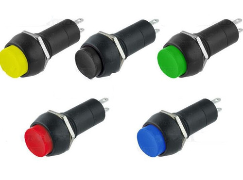 800Pc Red/ Green/ Blue/ Black Push Button Horn Switch  Li