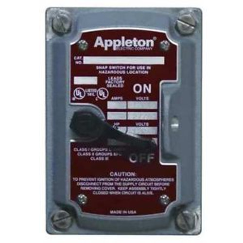 Appleton Electric Edsf22Q Cover/Chamber/Switch ,2-Pole,1Gang,20A