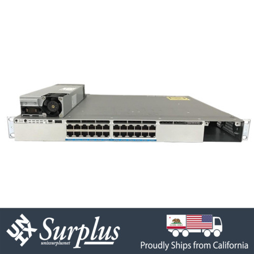 Cisco Ws-C3850-24Xu-S Upoe 24 Port 10G Rj45  Switch Ip Base 1X 1100W Psu W/ Ears