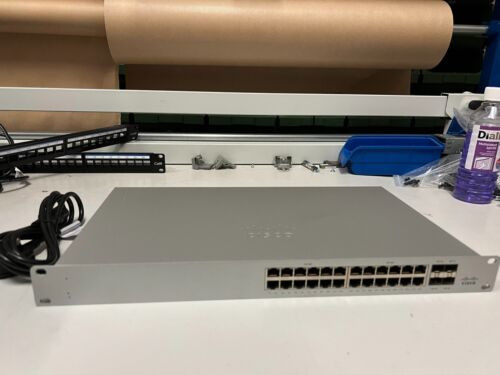 Cisco Meraki Ms120-24P-Hw Unclaimed Poe+ Gigabit Switch