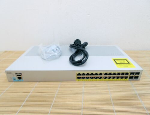 Cisco Ws-C2960L-24Pq-Ll 24-Port Gige Poe+ 4X10G Sfp+ Lan Lite Switch-