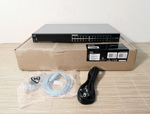 New Cisco Sg350-28P-K9 24-Gigabit Port Switch 180W Poe Layer 3 Managed New Open-