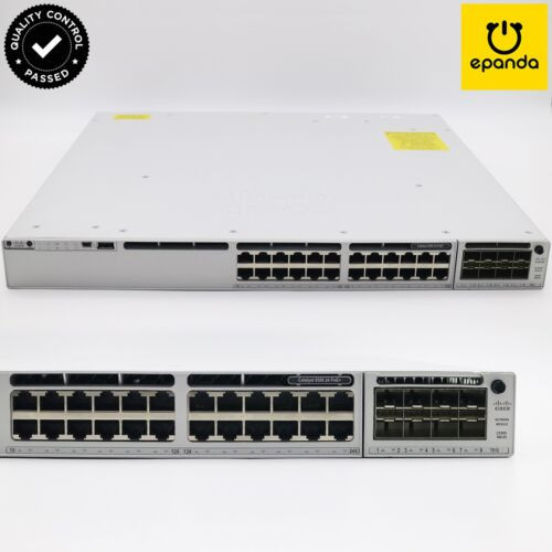 Cisco 9300 C9300-24P-E 24Xgige Poe+ With C9300-Nm-8X Uplink - Unclaimed