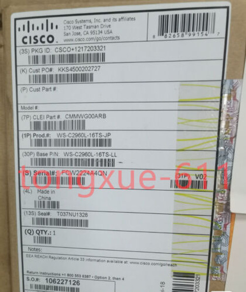 Brand New Cisco Ws-C2960L-16Ts-Ll Ws-C2960L-16Ts-Jp Via Fedex Or Dhl #Yh
