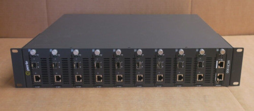 Perle Mcr1900 Media Converter 05059900 + 9X Cm-10Gt-Sfp + 1X Mcr-Mgt Modules