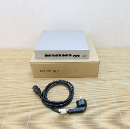 New Cisco Ms120-8Fp-Hw Meraki L2 Cloud Managed 8X Gige 124W Poe Unclaimed New-