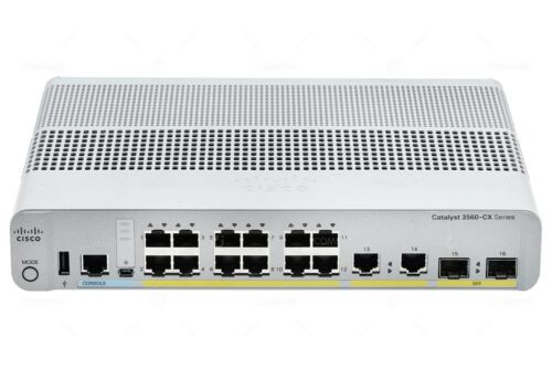 Cisco Ws-C3560Cx-12Tc-S Catalyst 3560-Cx 12-Port 1Gb Ethernet 2-Port 1Gbe Copper-