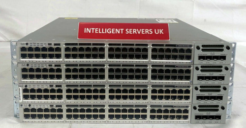 4X Cisco Catalyst Ws-C3850-48P-S 48X 1G Ethernet Poe+ With C3850-Nm-4-1G Stacked