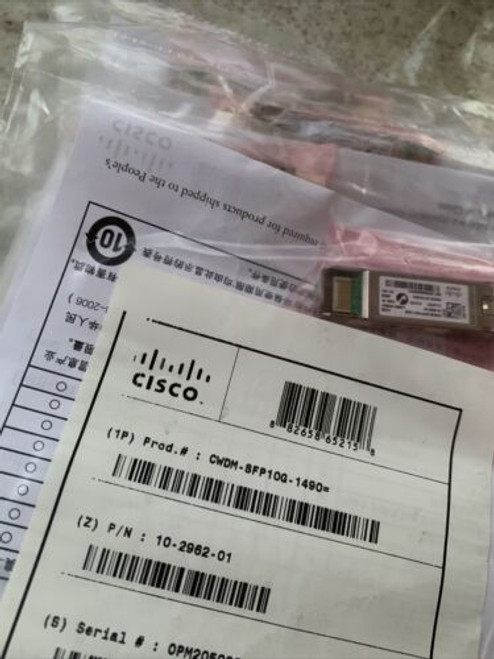 New Cisco Cwdm-Sfp10G-1490= Cisco Cwdm Sfp+ 10Ge 1490Nm 80Km 10-2962-01