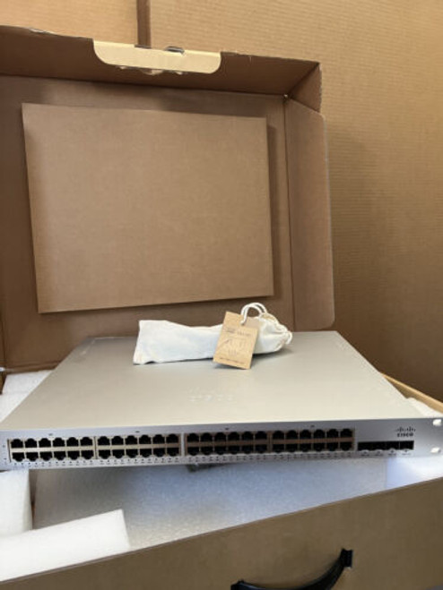 Cisco Ms225-48 - 48 Ports Fully Managed Ethernet Switch Never Used Open Box Only
