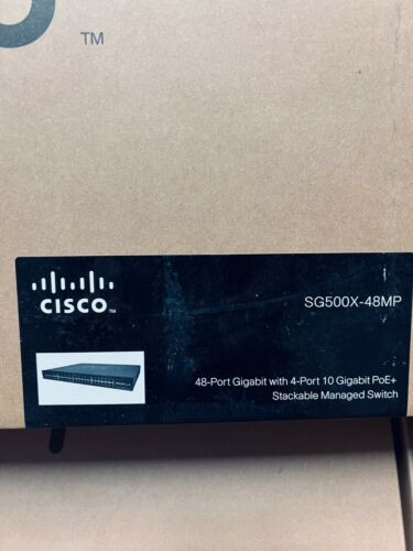 New Cisco Sg500X-48Mp Sg500X-48Mp-G5 Clean Sn