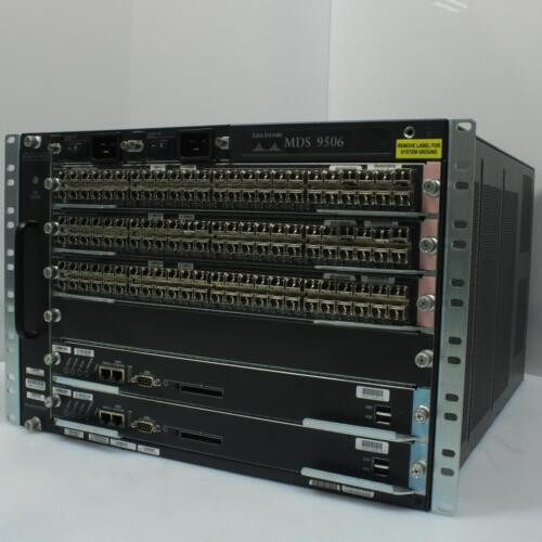 Cisco Mds-C9506 Switch 2X Ds-X9530-Sf2-K9 /3X Ds-X9248-96K9 /144X Ds-Sfp-Fc4G-Mr