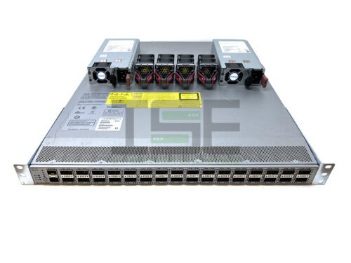 Cisco Nexus 3232C N3K-C3232C 32-Port 100G Qsfp28 Network Switch Full Fans & Psus