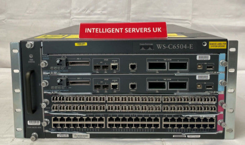Cisco Catalyst 6504  2X Vs-S720-10G-3C 1X Ws-X6748-Ge-Tx 1X Ws-X6748-Sfp + Sfps