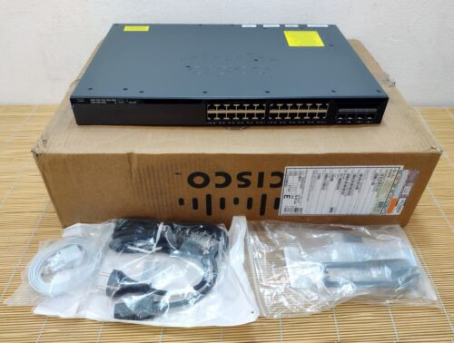 New Cisco Ws-C3650-24Pdm-S 24 10/100/1000 Eth Poe+ 2X10G Uplink Ip Base New Open-