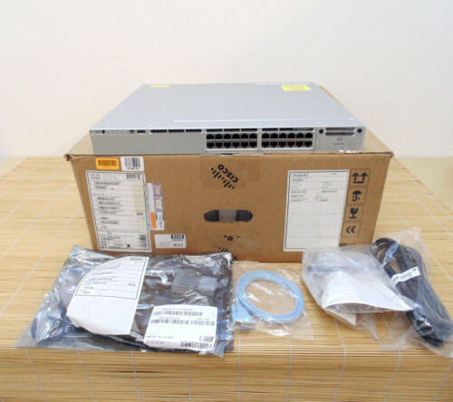 New Cisco Ws-C3850-24T-E Switch 24 10/100/1000 Ip Services Set New Open Box-