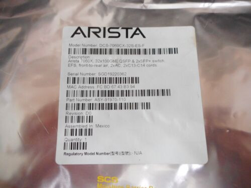 New Avista Dcs-7060Cx-32S-Es-F  Static Bag Sealed