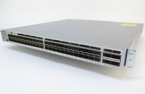 Cisco Ws-C3850-48Xs-S Switch 48 Sfp+ & 4 Qsfp+ Ethernet Ports, 2X Power Supply