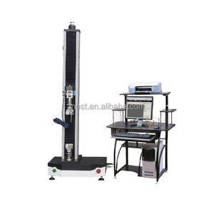 Factory ISO 527 1000N 5000N Single Column Computerized Hard Plastic Dumbbell Shape Tensile Property  Machine