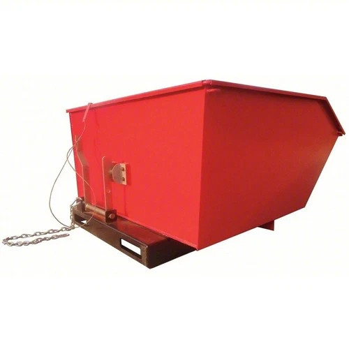 Self Dumping Hopper: Low Profile Hopper, Steel, Casters Not Included, 5PKF8
