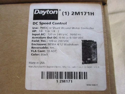 NIB Dayton DC Speed Control     2M171H