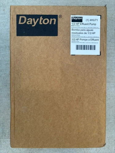 Dayton 1 4HU71 1/2 HP Effluent Pump