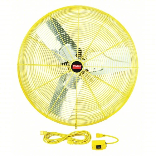 NEW DAYTON 30" DIAMETER OSCILLATING INDUSTRIAL AIR CIRCULATOR 1VCF4D Yellow