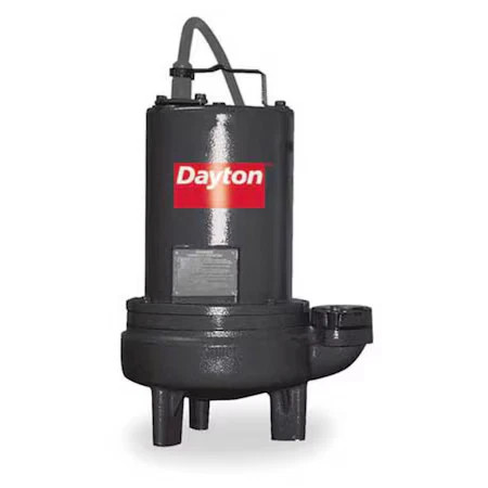 Dayton 3Bb90 1 Hp 2" Auto Submersible Sewage Pump 230V Tether