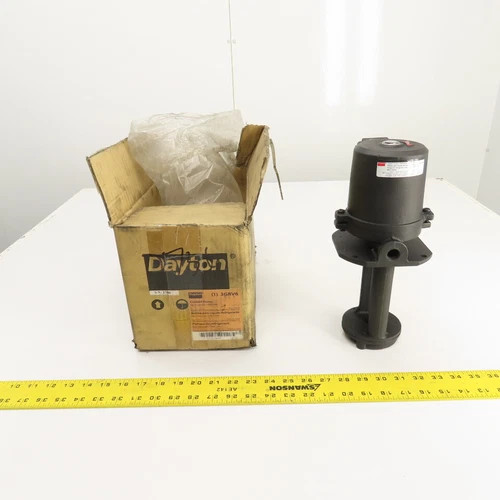Dayton 3GRV6 1/8HP Oil Coolant Pump 230/460V 3PH 10GPM 6" Depth 3/8"NPT NEW