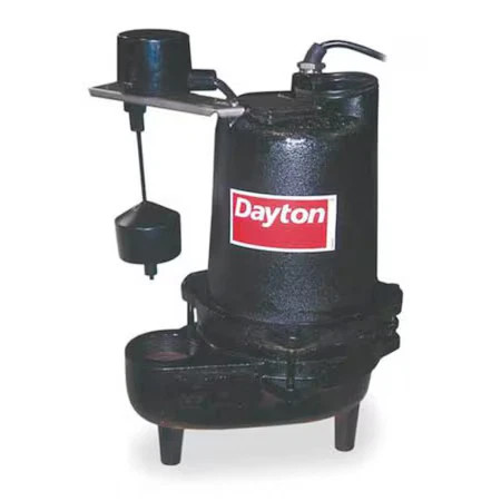 Dayton 4Le12 4/10 Hp 2" Auto Submersible Sewage Pump 115V Vertical