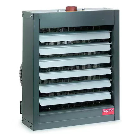 Dayton 5Pv16 Hydronic Unit Heater, 13-13/16"D, 1800 Cfm