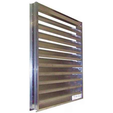 Dayton 5Nkj7 Drainable Louver, Fixed, 35-1/2 H, Alum