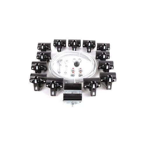 DAYTON 33N206 Festoon System Kit,1/4 In Rope,L 80 Ft 33N206