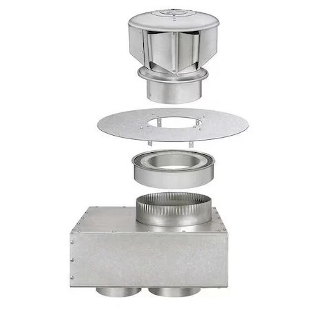 Dayton 32V264 Horizontal Combustion Air Inlet Kit, 5 In