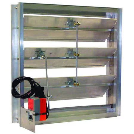 Dayton 5Nkk7 Motorized Hat Channel Damper, 100-240V