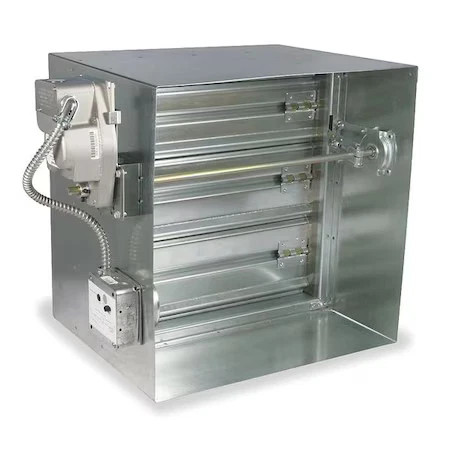 Dayton 3Hgj9 Square Fire/Smoke Damper, 7-3/4 In. W