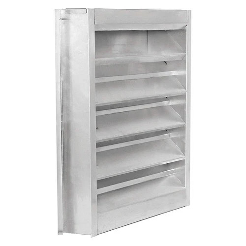 DAYTON 4FZF5 Louver,Wall Opening 24 x 36 In,Aluminum 4FZF5