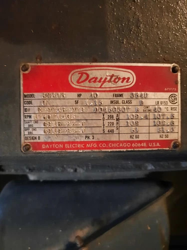 Dayton 40 HP electric motor