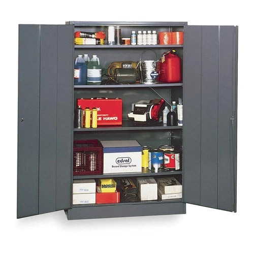 GRAINGER APPROVED 1UFE8 Storage Cabinet,78"x48"x24",Gray,4Shlv 1UFE8