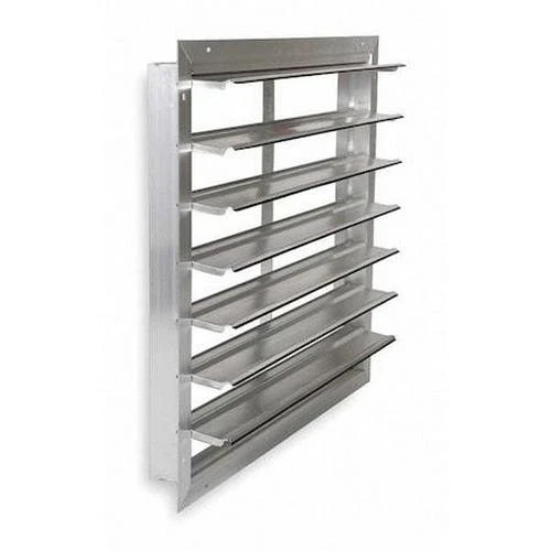 Backdraft Damper Wall Shutter 42x42 for 36 in Fan Aluminum Vertical Mount