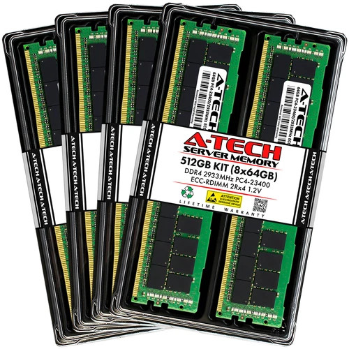 512GB 8x 64GB PC4-2933 RDIMM Supermicro 440P-TNRT Memory RAM