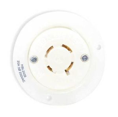 HUBBELL WIRING DEVICE-KELLEMS HBL2436 Receptacle,Flanged,20a,L16-20