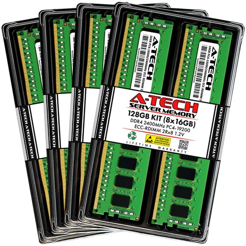 128GB 8x 16GB PC4-2400 RDIMM ASUS RS400-E8-PS2 RS400-E8-PS2-F Memory RAM