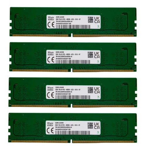 Hynix DDR5 32GB (4X8GB) 4800MHz PC5-38400 288-Pin 1RX16 UDIMM Desktop Memory Ram