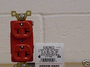 9 AAROW HART (cooper) DUPLEX RECEPTACLES # 5362RED