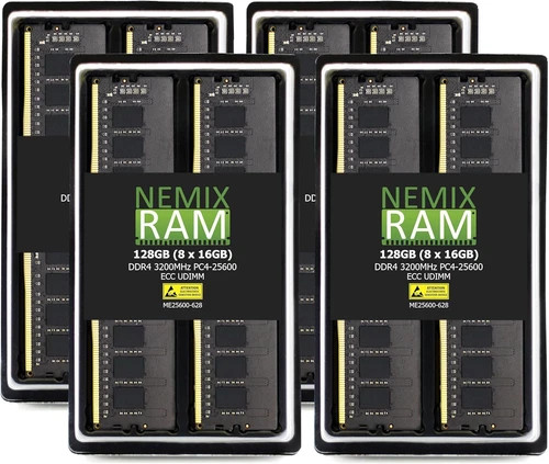 128GB (8X16GB) DDR4 3200MHZ PC4-25600 2Rx8 1.2V 288-PIN ECC Unbuffered UDIMM KIT