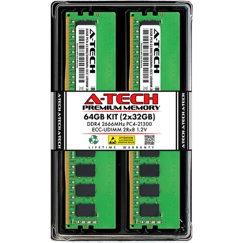 64GB 2x 32GB PC4-2666 ECC UDIMM Supermicro X11SCA-F X11SCD-F X11SCW-F Memory RAM