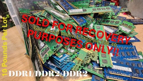 New Listing10 lbs Pounds Scrap Gold Finger Computer DDR Mix Memory RAM For Metals Recovery